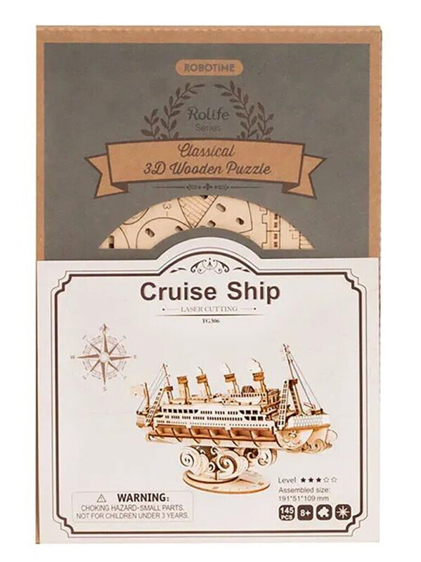 RoboTime 3D dřevěná skládačka Zaoceánský parník